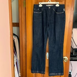 Vintage Versace low rise jeans dark wash